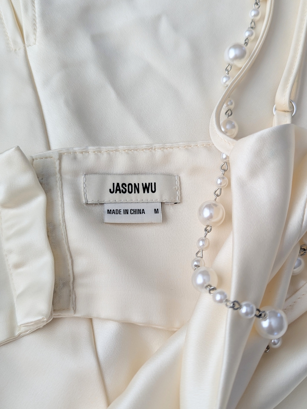 Beautiful Jason Wu cream maxi dress featuring a stunning open-back design - Picture 7 of 10